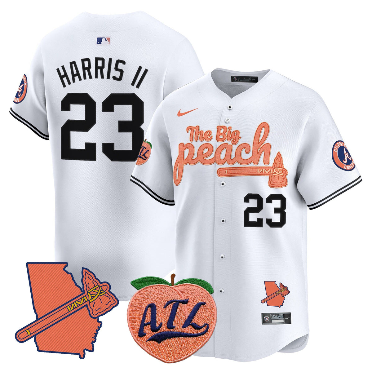 ATL The Big Peach Vapor Premier Limited Jersey V2 - Stitched