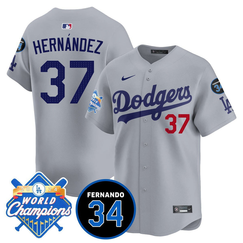 LA Dodgers - World Series Champions 2024/Fernando Valenzuela Memorial Jersey - Stitched