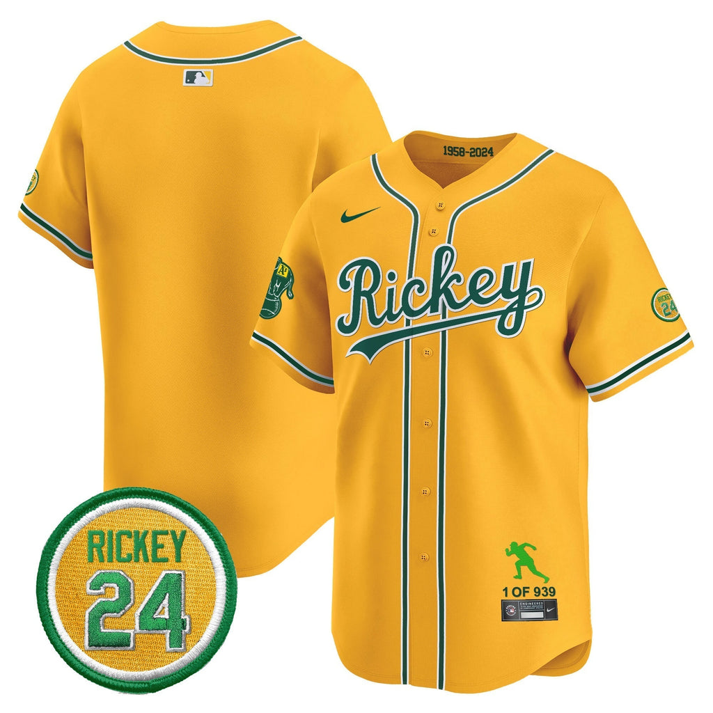 OAK Rickey Tribute style Vapor Premier Limited Jersey - Stitched