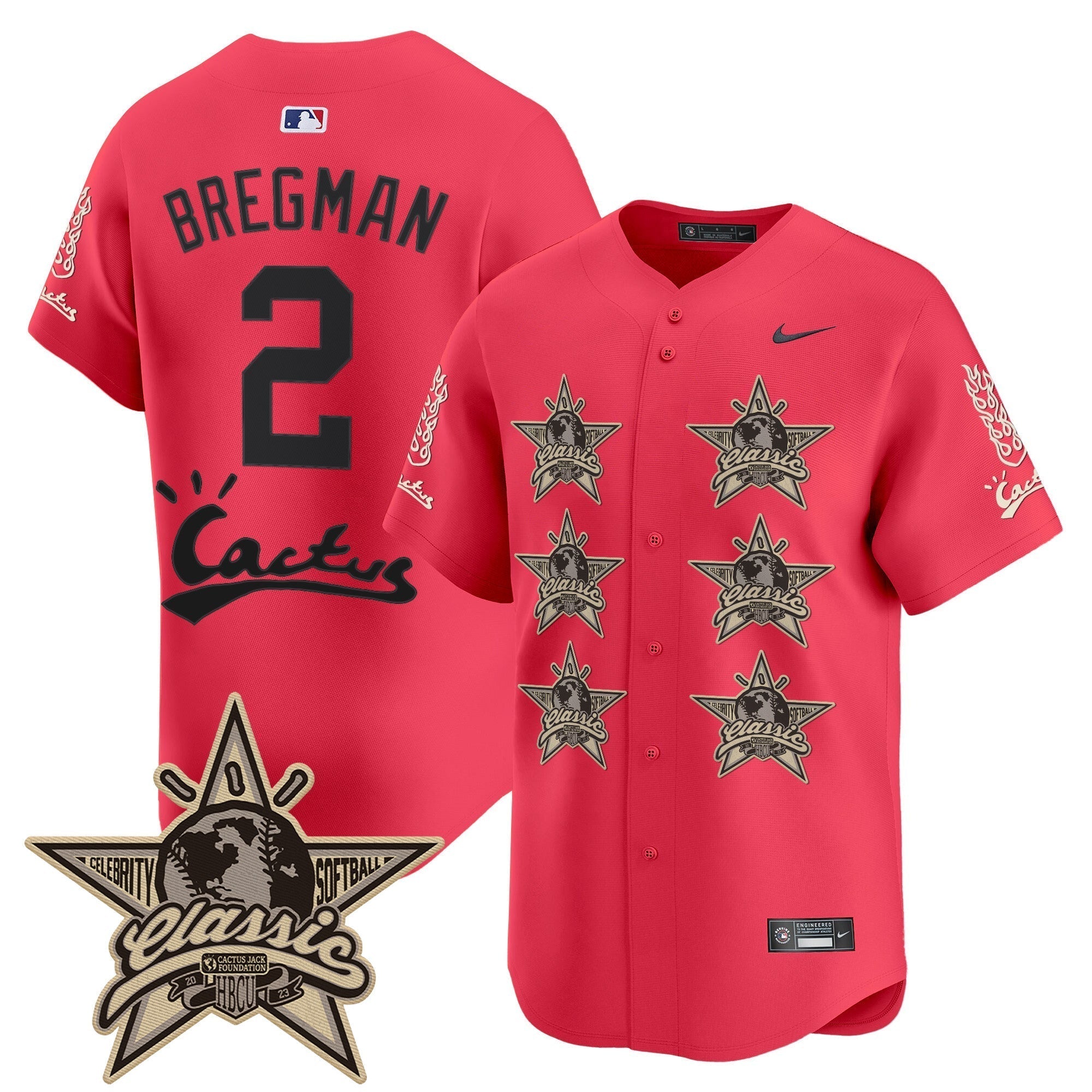 HOU Cactus Jack 2025 Vapor Premier Limited Jersey V2 - Stitched