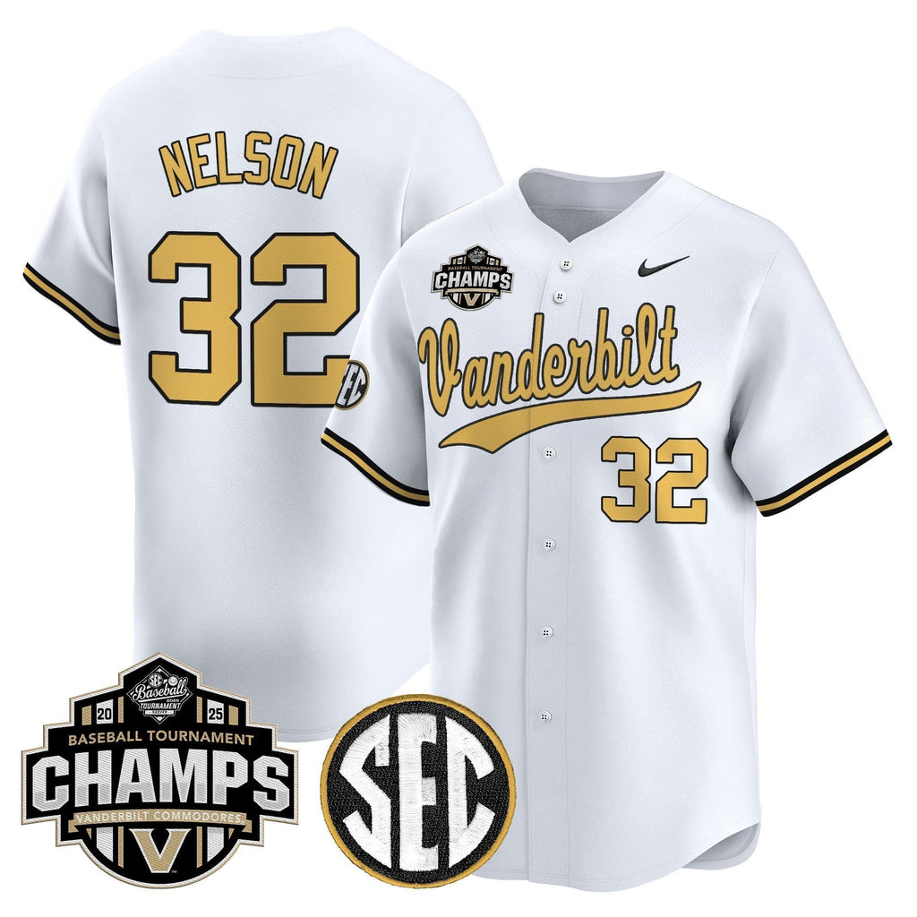 Vanderbilt Commodores 2025 SEC Conference Tournament Champions Vapor Premier Limited Jersey - Stitched