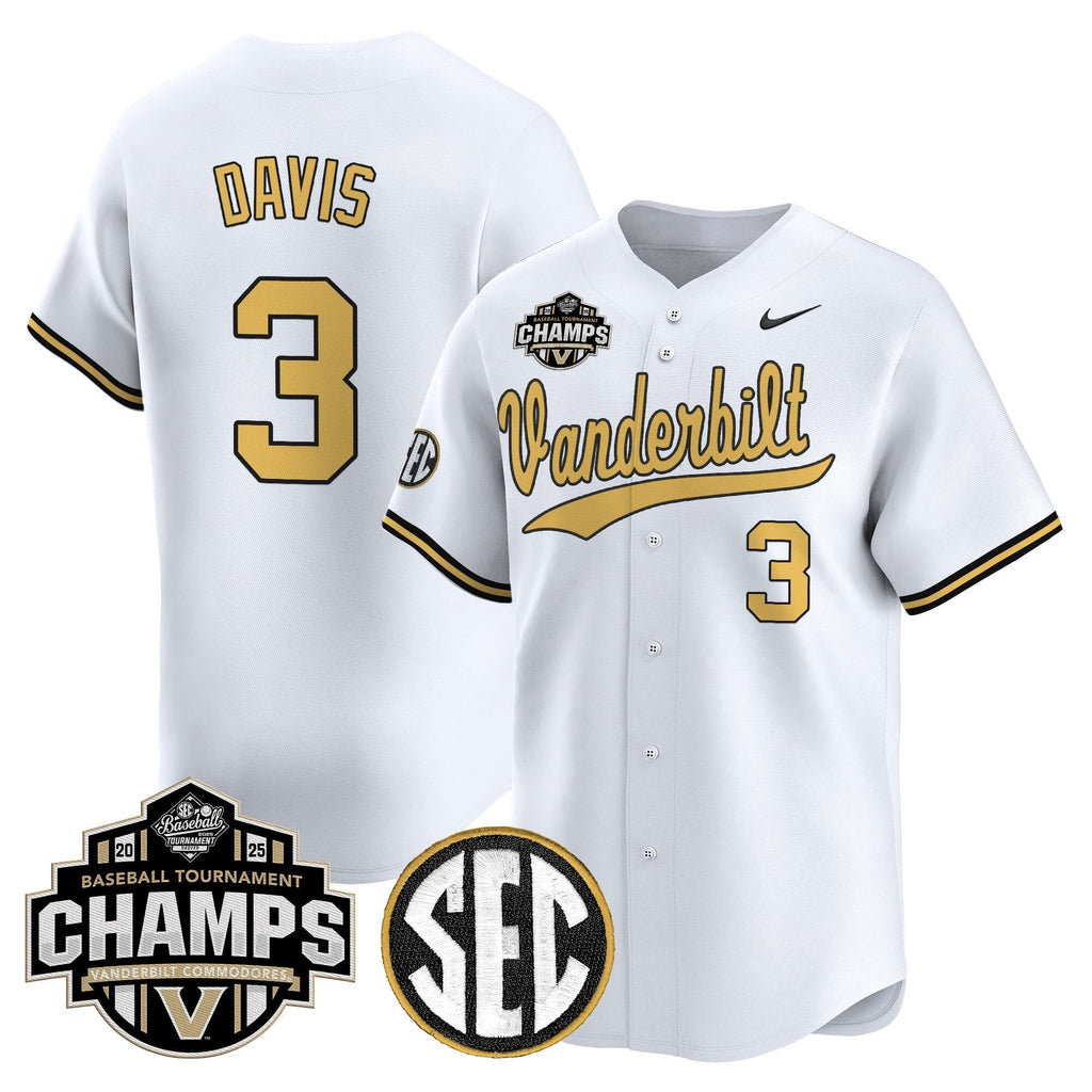 Vanderbilt Commodores 2025 SEC Conference Tournament Champions Vapor Premier Limited Jersey - Stitched