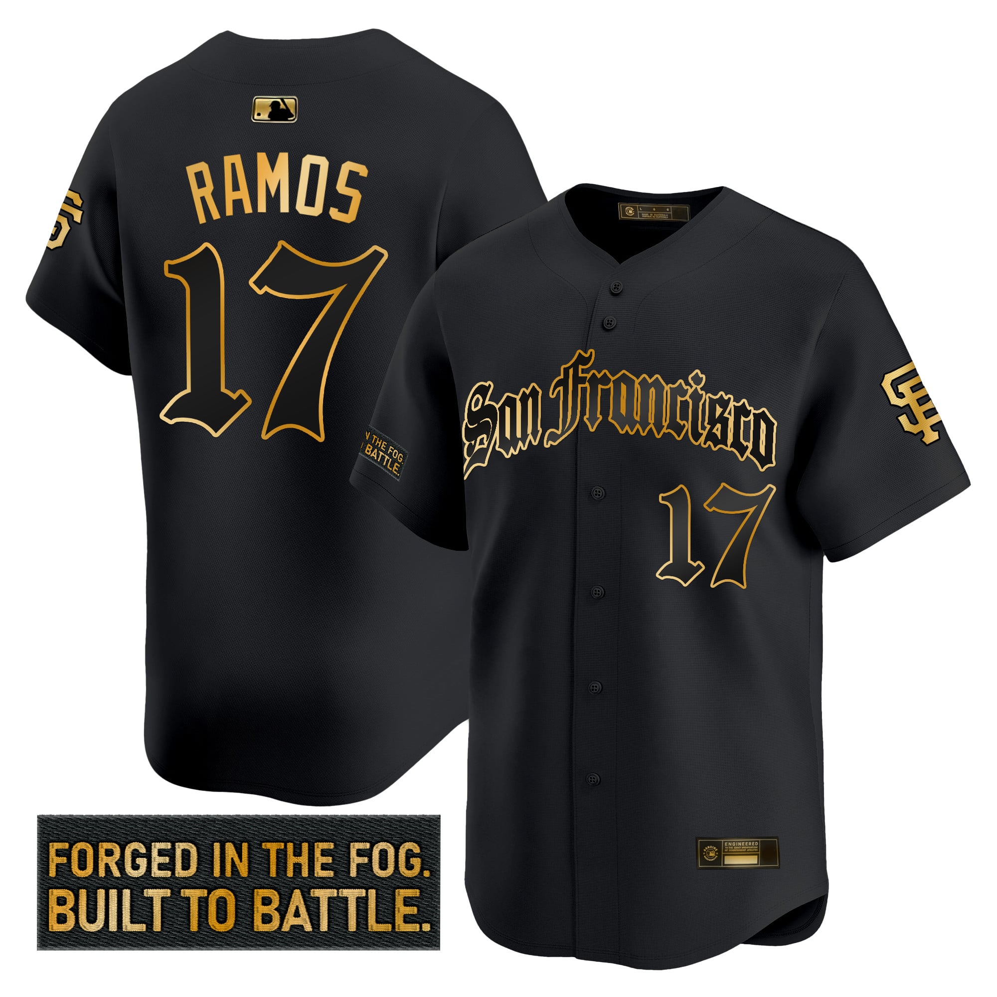 SF 'Gothic Fog Edition' Gold Vapor Premier Limited Jersey - Stitched
