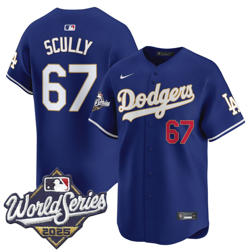 Dodgers 2025 World Series Gold Trim Vapor Premier Limited Jersey - Stitched