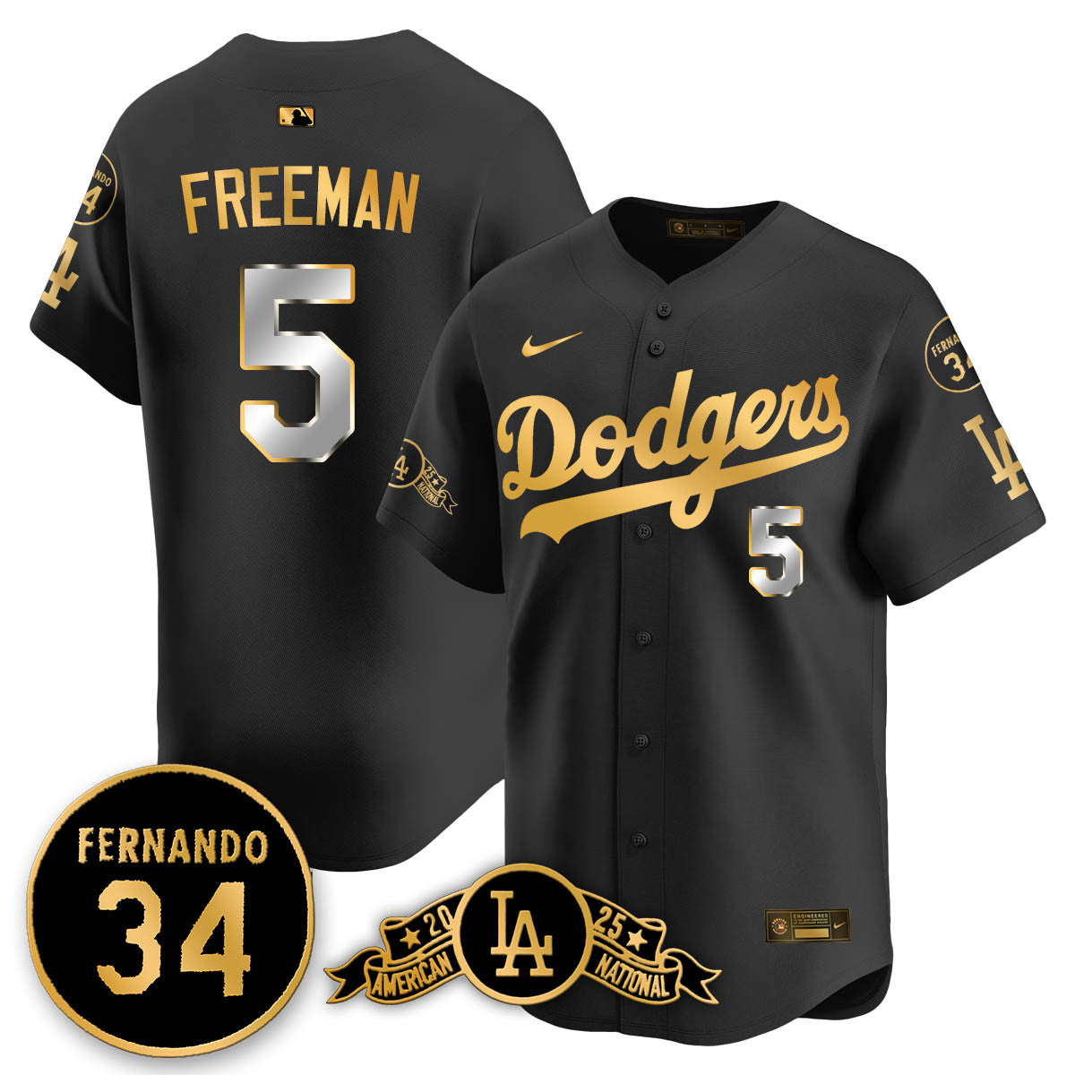 LAD 2025 National League Champions Jersey - Stitched