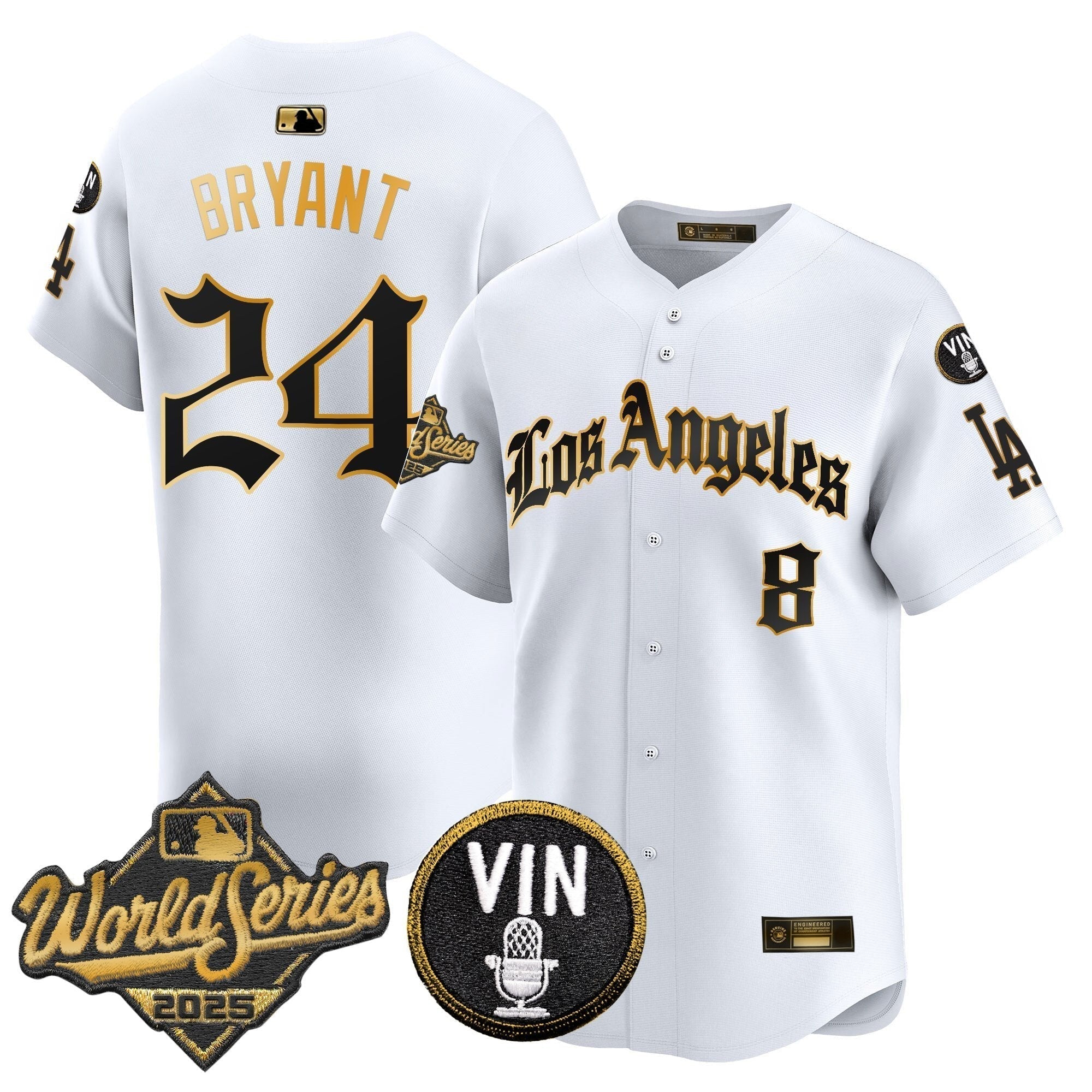 Dodgers 2025 World Series Vapor Premier Limited Jersey - LA Gothic Edition - Stitched