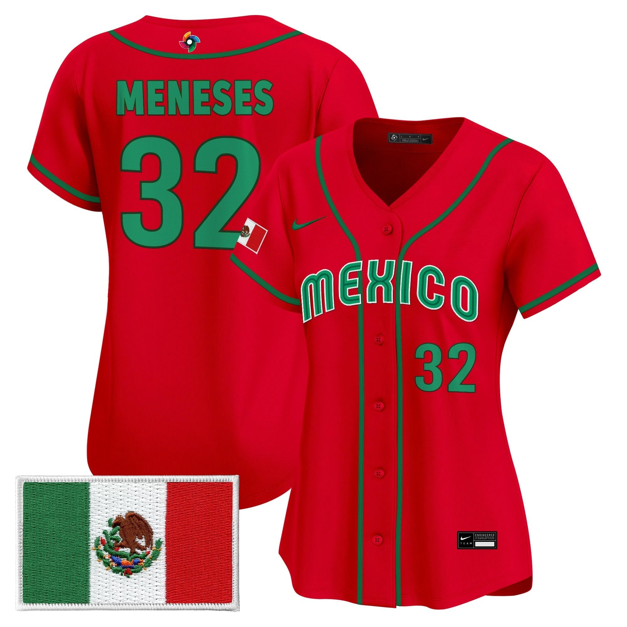 Women's Team Mexico World Baseball Classic Vapor Premier Jersey - 2026 Roster - Stitched