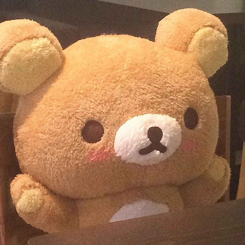 55 Giant Rilakkuma Bear Plush Toys Life Size Relax Bear Pillow Dolls Soft Stuffed Animals Valentine's Day Girlfriend Gif