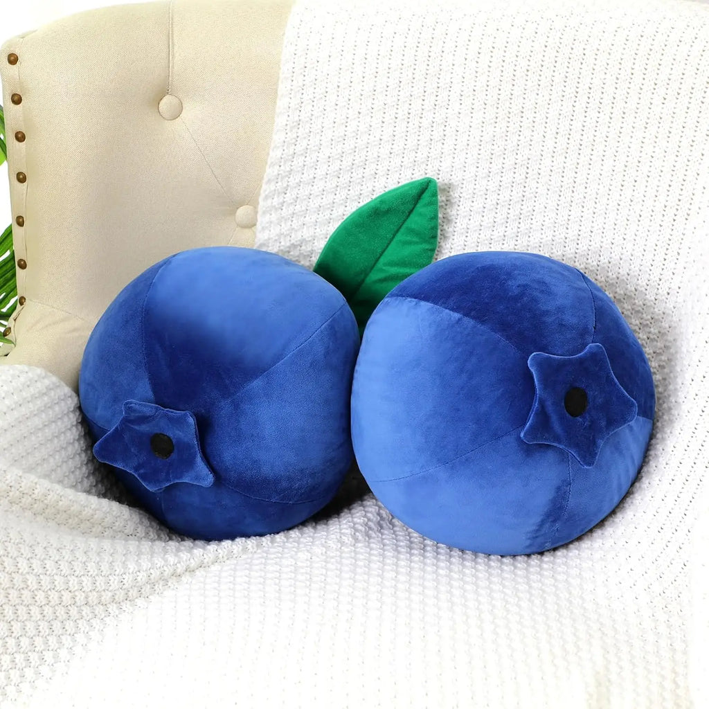 Cute Blueberry Plush Pillow Soft Hugging Fruit Decor Gift for Home
