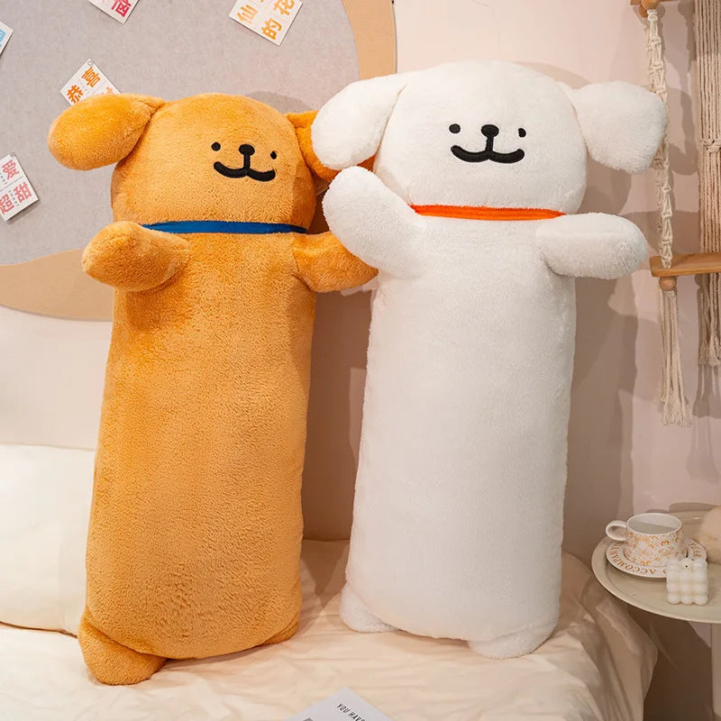 Line Long Strip Dog Pillow NS Style Korean Maltese Dog Plush Throw Pillow Home Sleeping Pillow Kids Adults Comfort Gift