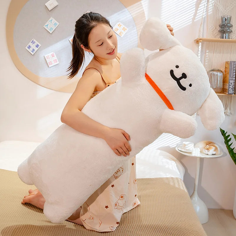 Line Long Strip Dog Pillow NS Style Korean Maltese Dog Plush Throw Pillow Home Sleeping Pillow Kids Adults Comfort Gift
