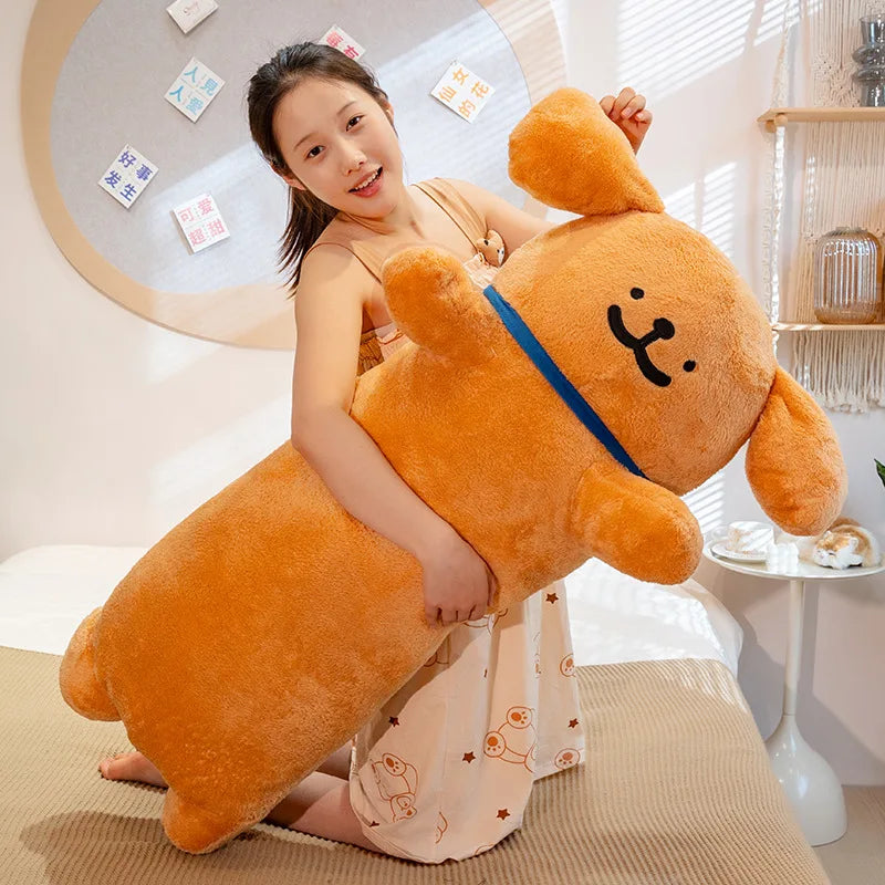 Line Long Strip Dog Pillow NS Style Korean Maltese Dog Plush Throw Pillow Home Sleeping Pillow Kids Adults Comfort Gift