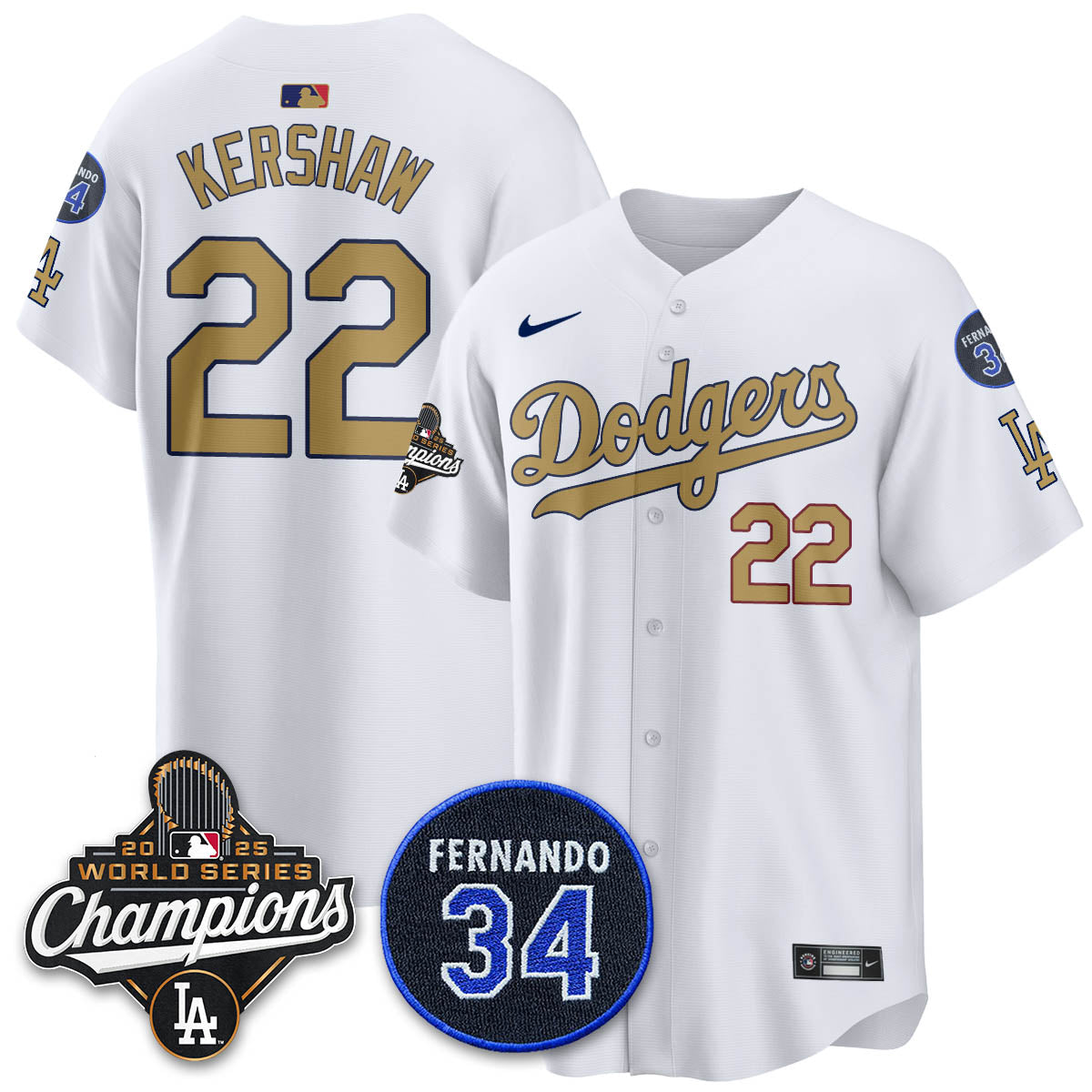 LAD 2025 World Series Champions Jersey - Stitched