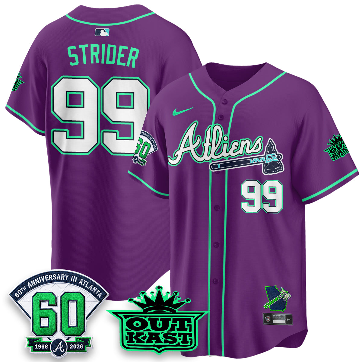 ATL x Atliens Cool Base Galaxy Version Jersey - Stitched (44)