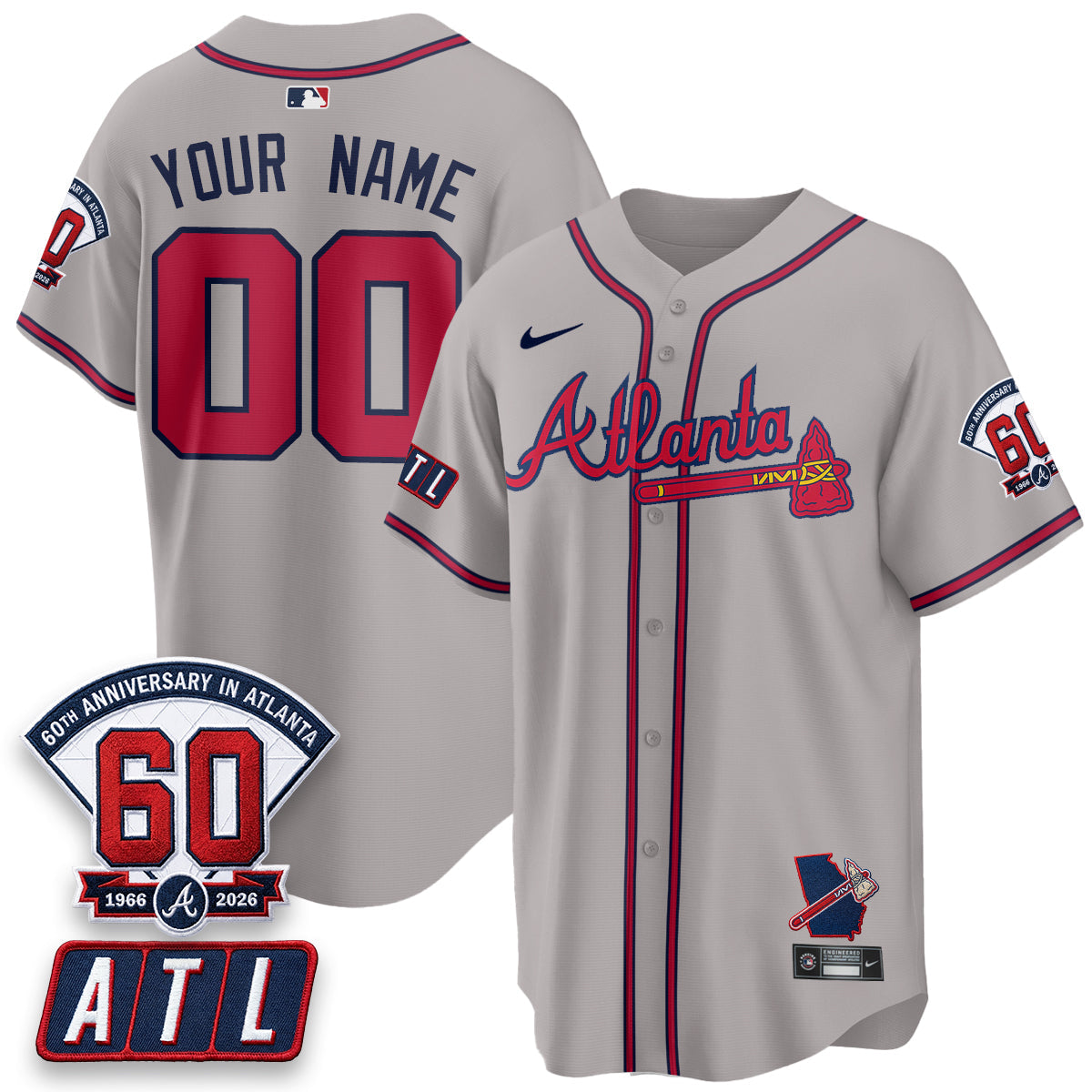 ATL 2026 60th Anniversary Vapor Limited Custom Jersey - All Stitched
