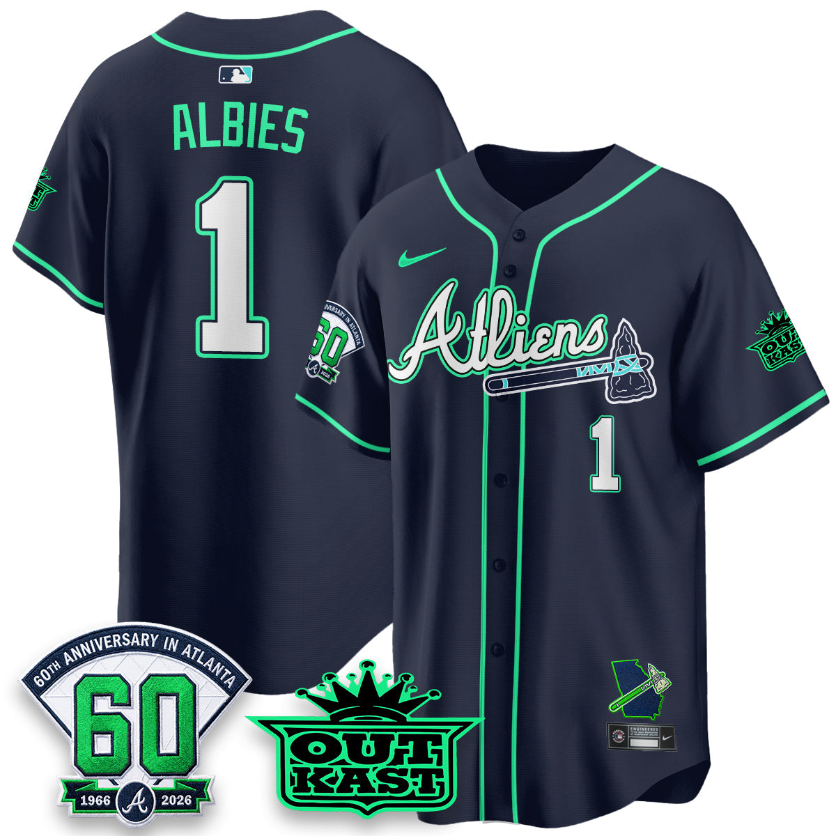 ATL x Atliens Cool Base Galaxy Version Jersey - Stitched (44)