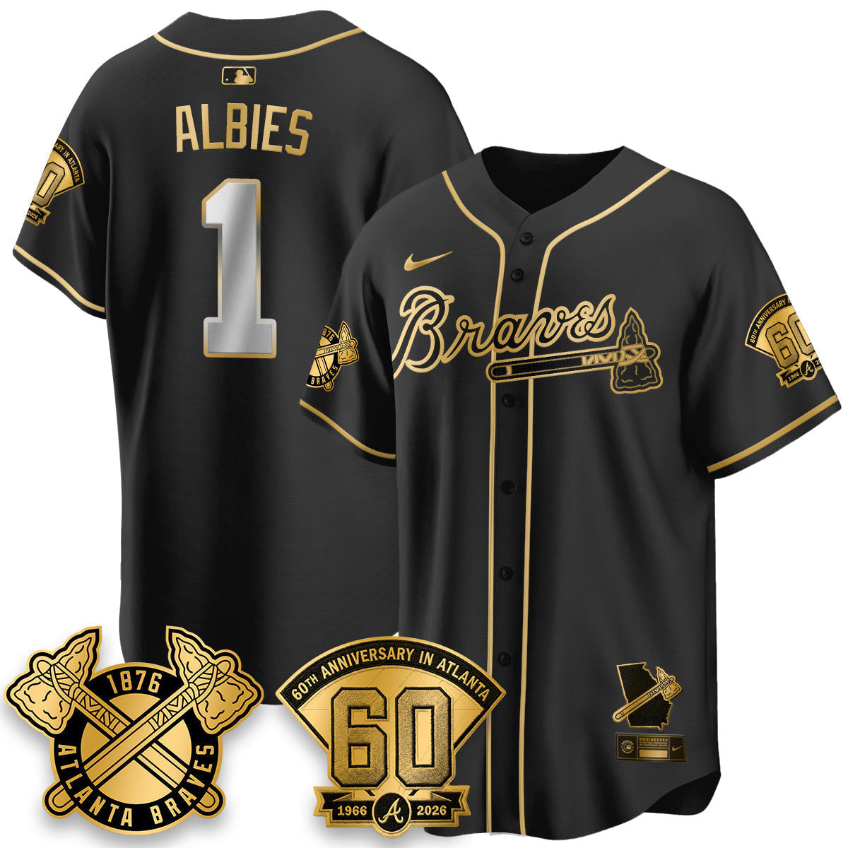 ATL 60th Anniversary Gold Edition Vapor Limited Jersey - Stitched
