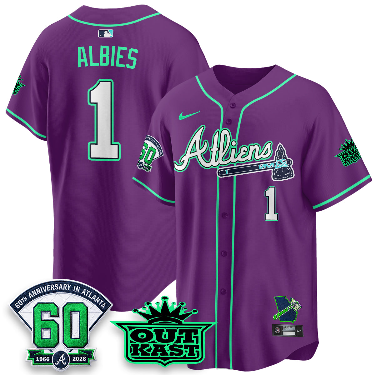 ATL x Atliens Cool Base Galaxy Version Jersey - Stitched (44)