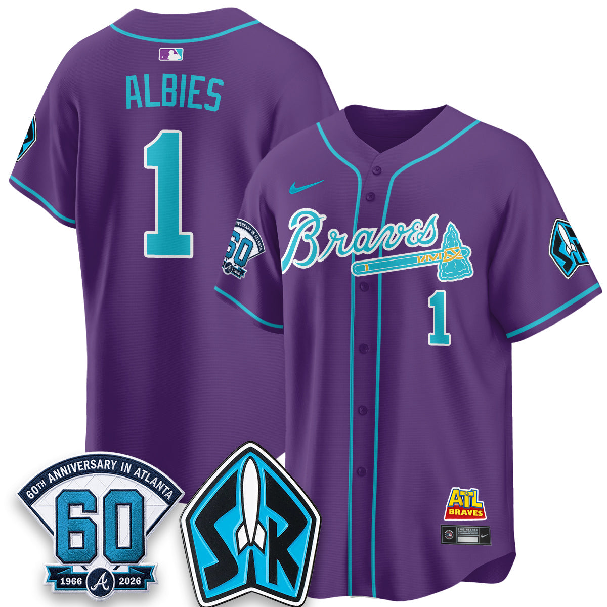 ATL 60th Anniversary Space Ranger Edition Vapor Limited Jersey - Stitched
