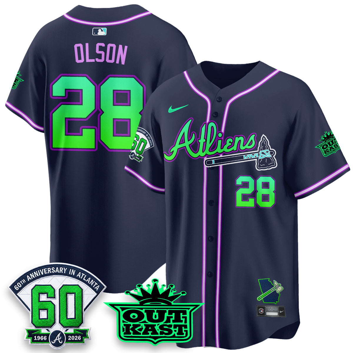 ATL x Atliens Cool Base Galaxy Version Jersey - Stitched