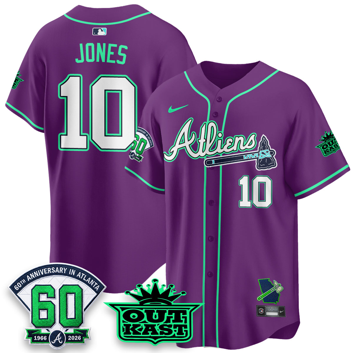 ATL x Atliens Cool Base Galaxy Version Jersey - Stitched (44)