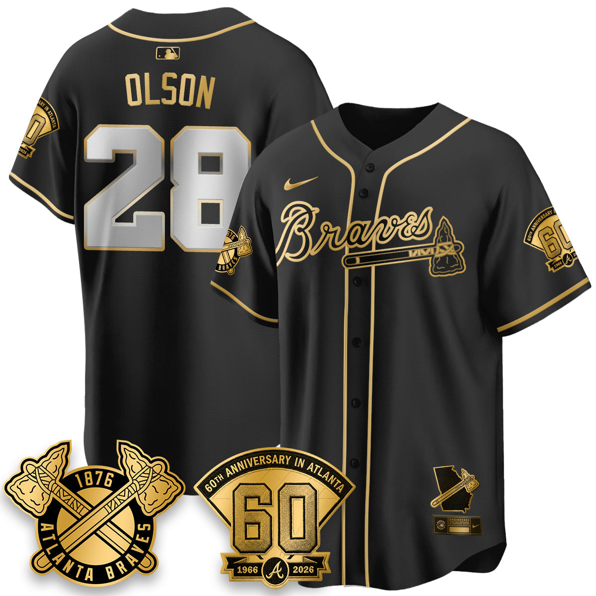 ATL 60th Anniversary Gold Edition Vapor Limited Jersey - Stitched
