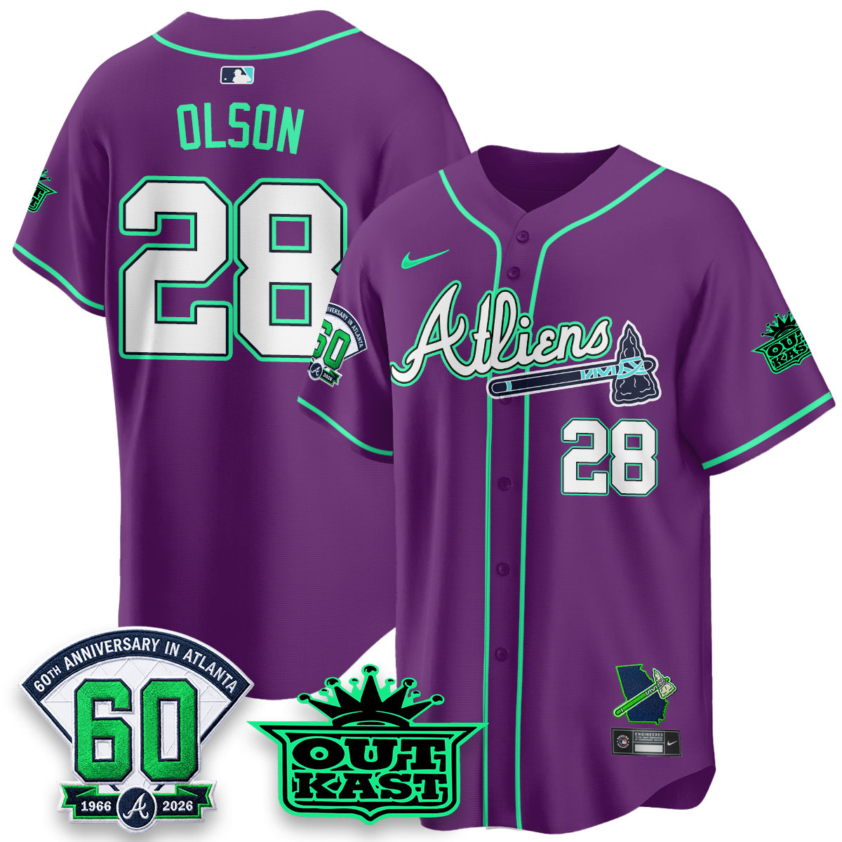 ATL x Atliens Cool Base Galaxy Version Jersey - Stitched
